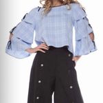 WHY Dress Tiered Ruffle Top Blue Photo 0