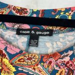 Cable & Gauge Womens Top Multicolor Paisley Boat Neck Split 3/4 Sleeve Sz XL Photo 6