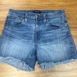 J.Crew /Jeans Shorts Womens 25 Dark Blue Denim Jean Stretch High Rise Raw Hem Photo 0