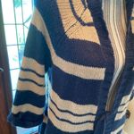 Democracy Blue/Cream Hooded Sweater size Small Photo 6