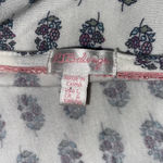 P.J. Salvage Robe Open Front Kimono Layer Wrap Ditsy Floral White Pink, Size Large Photo 7