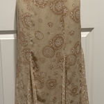 New York City Design Co pleated floral print midi skirt elastic waist women 1X Tan Photo 0