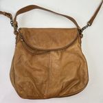 Margot Adelle Versatile Hobo Purse Brandy Brown Leather Crossbody Shoulder Bag Photo 2