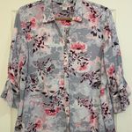 Allison Daley Pink and Gray Notched Collar Blouse Photo 0