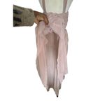 Birdy Grey Champagne Beige Nude Full-Length Tulle Gown Pleated Bodice XL Photo 11