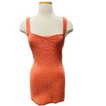 Free People  burnt orange beach seersucker dress Size Medium Photo 2