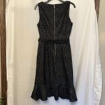 Calvin Klein Dress 10 Black Gold Sleeveless Gold Zipper Elegant Modern Career Photo 3