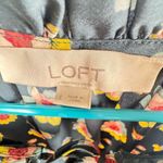 Loft  Hunter Green Floral Dress size Large Photo 7