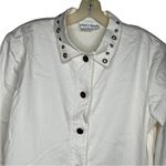 Nancy Bolen City Girl Jacket‎ with Grommets White Size 10 Photo 1