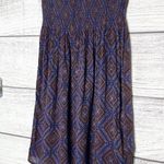 Forever 21 Purple & Orange Boho Geometric Patterned Strapless Mini Dress Size Medium Photo 1