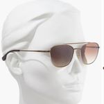 Coach HC7107 “Shiny Brown” 55mm Aviator Sunglasses Photo 1