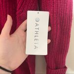 Athleta NWT Shasta V Neck Sweater Oversized Pink Wool Blend XS Photo 7