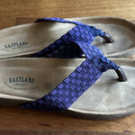 EastLand Ophella Sandals Thongs Cork Flip Flops Purple Braided Size 9 Women’s Photo 0