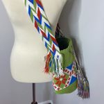 Wayuu Tribe Multi Color Chila Crossbody‎ Bag Green Photo 5
