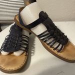 BOC Born Womens Size 8 M Blue Strappy Weaved Leather Sandal Photo 1