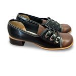Vintage Hi Brows Black & Brown loafers, Oxford, retro size woman’s 7.5 Photo 12