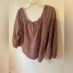 Madewell Gingham Seersucker Puff-Sleeve Button-Front Top Size 4 Photo 6