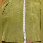 DAVID BROOKS LG AVOCADO GREEN SUEDE SHORT JACKET GOLD SNAPS ROLL UP CUFFS LINED Photo 11