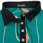 Bad Birdie Polo Golf Shirt Short Sleeve Koi Joy Turquoise Logo Women’s Size XS Green Photo 1