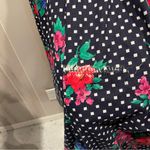 Vintage 80s Randi jumpsuit oversized made in USA cotton blend polka dot floral Black Size L Photo 7