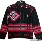 Ralph Lauren Lauren  Southwestern Faux Shearling Zip Up Jacket Size Small Photo 2