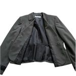 Tahari ASL Blazer Jacket Petite Charcoal Gray Black Lace Trim Career Size 12P Photo 9