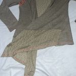 Miss Me Buckle Sz L Large Tan And Coral Sharkbite Hem Cardigan Photo 4