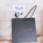 Le lis Cream Pleated Mini Skirt Tennis Peplum Schoolgirl Cotton Beige Size Small Photo 3