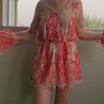 Gianni Bini GB Red Lace Romper. Size Small Photo 4