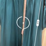 Mac Duggal 68254 Teal Chiffon Ruched Tiered Puff Sleeve A Line Midi Dress Photo 10