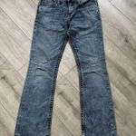 BKE  Aiden Denim Blue Distressed Jeans Womens Size  29R  Cotton Blend Embroidered Photo 1