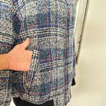 Avec Les Filles  Woman's Plaid Wool Blend Tweed Bomber Jacket - Size Large Photo 5