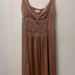 Odd Molly  baby doll cami 100% silk dress dusty pink tan size small Photo 1