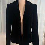 Rena Rowan  Black Velvet Blazer Women’s 12 Classic Tailored Jacket Photo 0