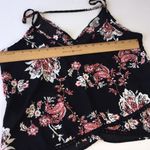 Charlotte Russe  black floral tank with fun trim Photo 6