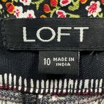 Loft  Multicolor Floral Striped Ruffled Side Zip High Rise Pocket Shorts Size 10 Photo 9