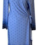 BCBGMAXAZRIA  Adele Blue Floral Wrap Dress Photo 2