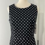 Jones Wear New Dress Size 10 Black and White Polka Dot Sleeveless Sheath Dress Photo 12