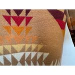 Pendleton Vintage Aztec Navajo Leather Wool blanket ranch car Coat jacket L Photo 12
