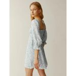 Reformation 💕💕 Zaria Mini Dress ~ Sofie Light Blue Floral Print Medium M Photo 6