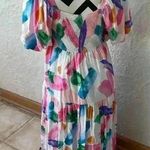 Entro Boutique Summer Splash watercolor maxi dress; size S Photo 3