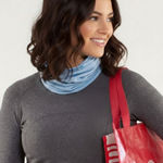 Lululemon Brisk Run Neck Warmer Beaming Blue Rulu W/ Tote Bag Bundle Photo 0