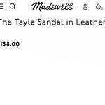 Madewell Like New  Leather Tayla Sandals Black Size 11 Photo 8