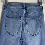 Free People  Women's Blue Highrise Medium Wash Flared‎ Bell Bottom Jeans 26 Photo 4