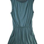 Garnet Hill Blouson Knit Dress XL Teal Blue Organic Boatneck Soft Modern Chic Photo 1