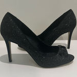 Enzo Angiolini  Black Glitter Heels Photo 0
