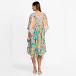 Johnny Was  Rivoray Cyrene Silk Dress Handkerchief Hem Size Small Photo 2