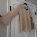 Chico's Chico’s Size 1 Sweater Cream Knit V Neck Pullover‎  Size Medium Beige Top Photo 2