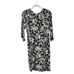 Ralph Lauren Lauren  Black White Floral Faux Wrap Dress Career Work Womens 12 Photo 4
