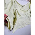 Vince Green Cotton Square Neckline Three-Quarter Sleeves Draped Top Size 12 Photo 5